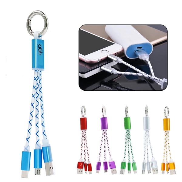 Key Chain Type C Usb Cable 2 In 1 Mobile Phonekeychain
