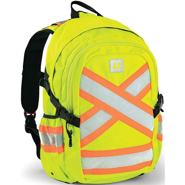 Hi Vis Reflective Piping-X Two Tone Safety Workwear Backpack
