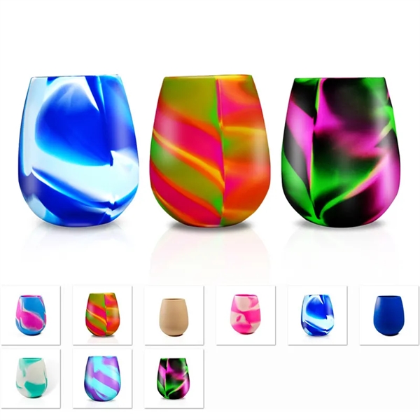 Unbreakable Silicone Wine Glasses Reusable Drinkware Cups