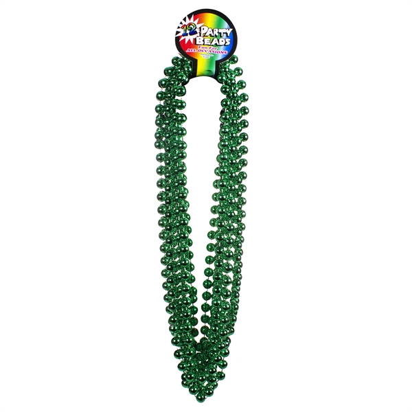 Green 33" 12mm Bead Necklaces - Image 3