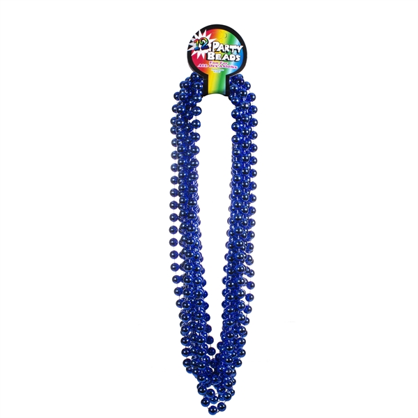 Blue 33" 12mm Bead Necklaces - Image 3