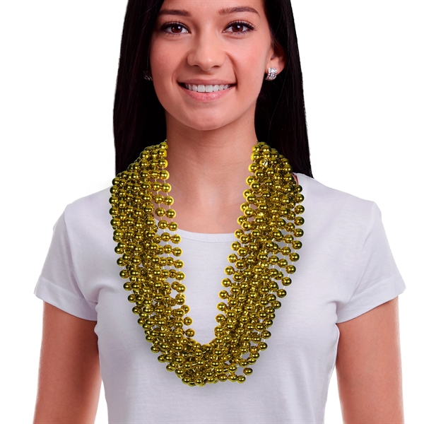 Gold 33" 12mm Bead Necklaces - Image 1