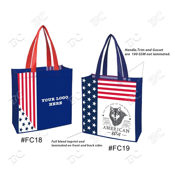 Flag Design 13 x 15 inch Small Quantity Custom Laminated Bag - Image 1