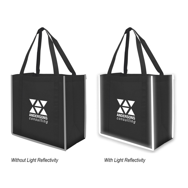 Reflective Large Grocery Tote Bag - Image 2