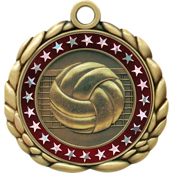 2 1/2" Quali-Craft Volleyball Medallion - Image 9