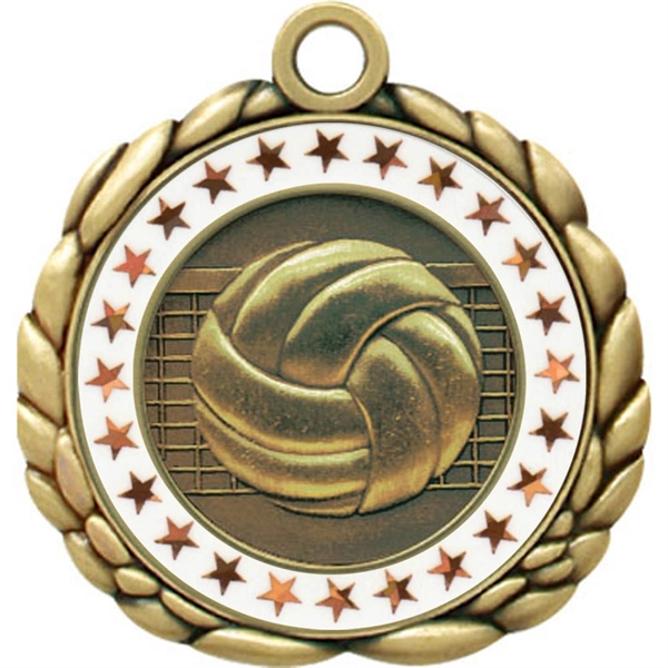 2 1/2" Quali-Craft Volleyball Medallion - Image 10