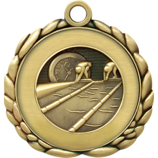 2 1/2" Quali-Craft Swimming Medallion - Image 1