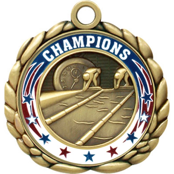 2 1/2" Quali-Craft Swimming Medallion - Image 6