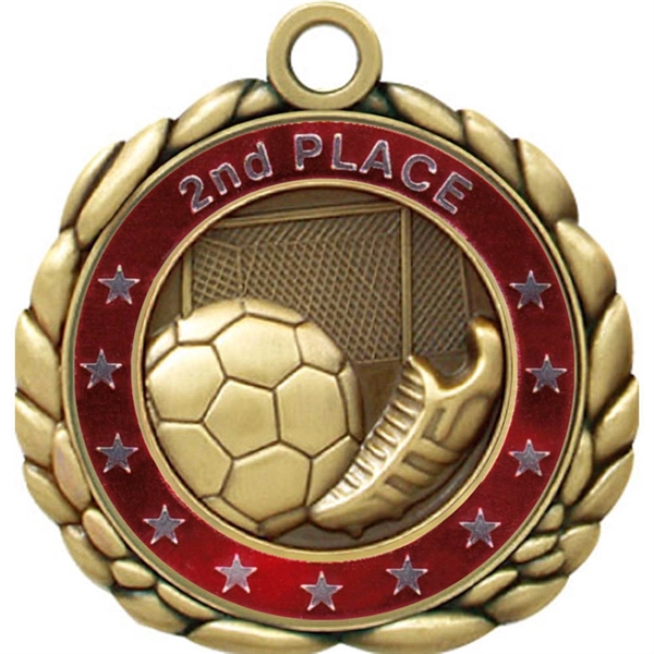 2 1/2" Quali-Craft Soccer Medallion - Image 3
