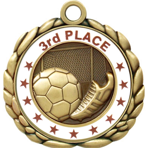2 1/2" Quali-Craft Soccer Medallion - Image 4