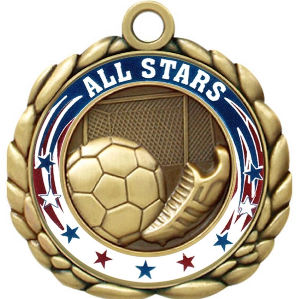 2 1/2" Quali-Craft Soccer Medallion - Image 5