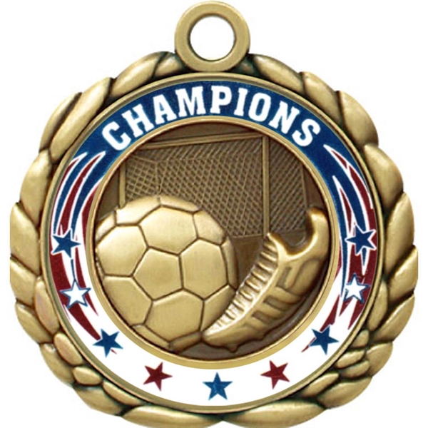 2 1/2" Quali-Craft Soccer Medallion - Image 6