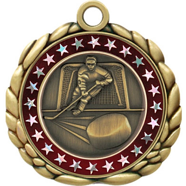 2 1/2" Quali-Craft Hockey Medallion - Image 9