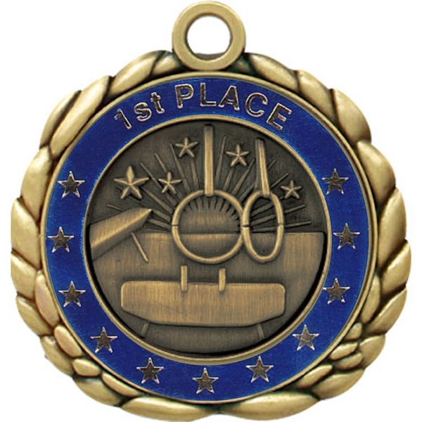 2 1/2" Quali-Craft Cheerleading Medallion - Image 2