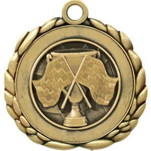 2 1/2" Quali-Craft Checkered Flag Medallion