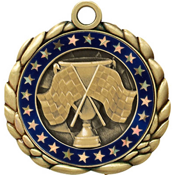 2 1/2" Quali-Craft Checkered Flag Medallion - Image 9