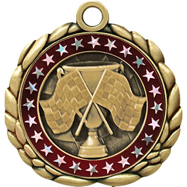 2 1/2" Quali-Craft Checkered Flag Medallion - Image 10