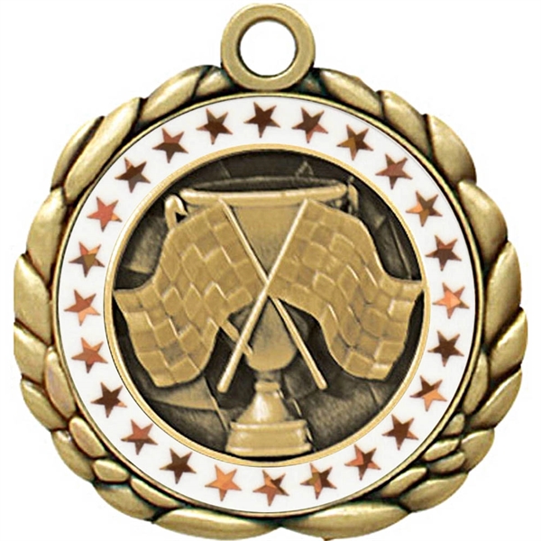 2 1/2" Quali-Craft Checkered Flag Medallion - Image 11