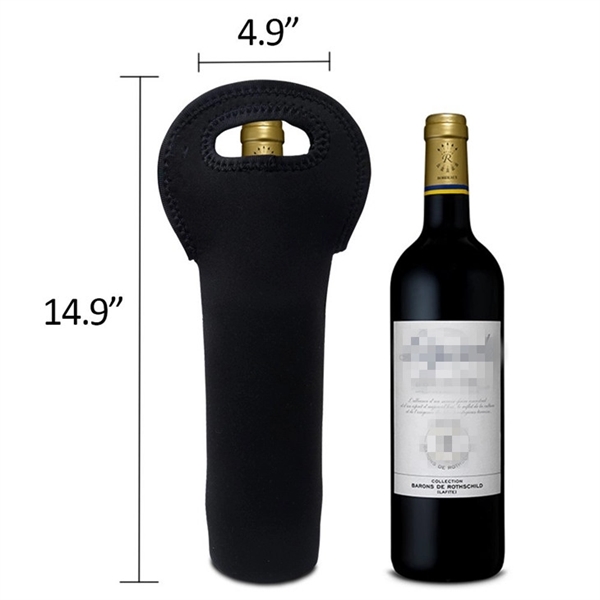 Neoprene Single Wine Tote (4 3/4" W x 14" H) - Image 3