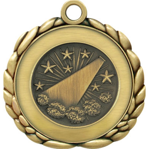 2 1/2" Quali-Craft Cheerleading Medallion - Image 1