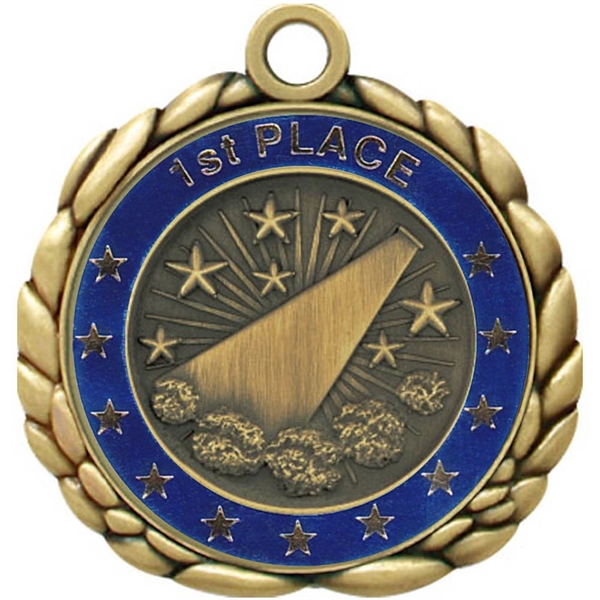 2 1/2" Quali-Craft Cheerleading Medallion - Image 2