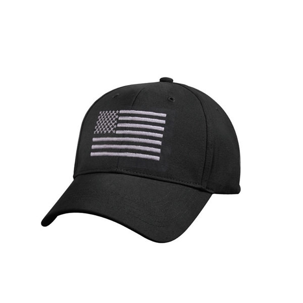 Black U.S Flag Deluxe Low Profile Cap