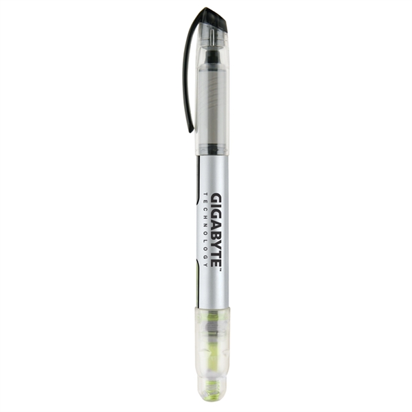 2-in-1 Plastic Rollerball Pen with Highlighter - Image 4
