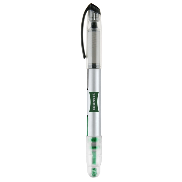 2-in-1 Plastic Rollerball Pen with Highlighter - Image 6