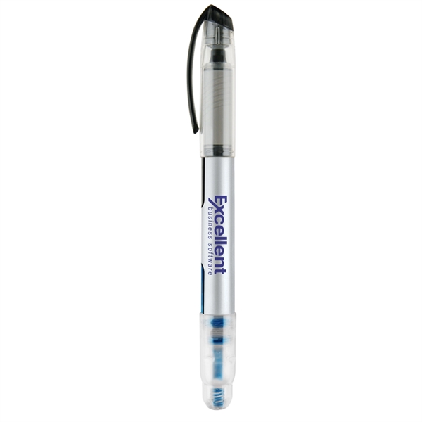 2-in-1 Plastic Rollerball Pen with Highlighter - Image 7
