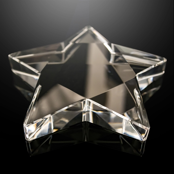 Glass Crystal Star Paperweight - Image 1