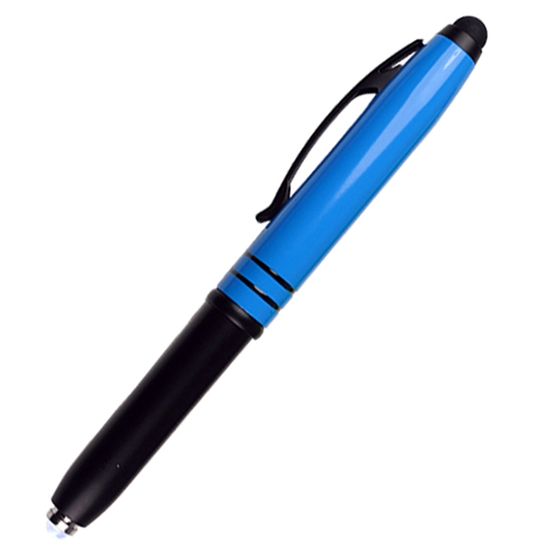 Metal Matte 3-In-1 Stylus, Flashlight and Ballpoint Pen - Image 2