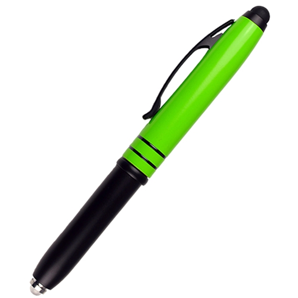Metal Matte 3-In-1 Stylus, Flashlight and Ballpoint Pen - Image 3