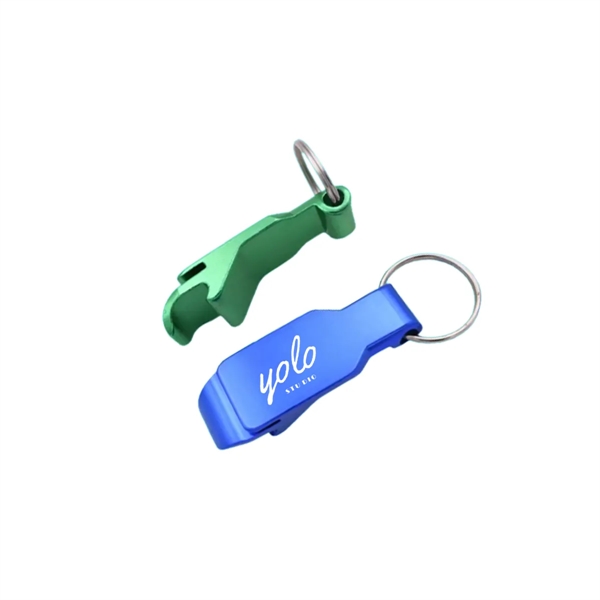 MOQ 50 Portable Aluminium Alloy Bottle Opener W/ Key Chain