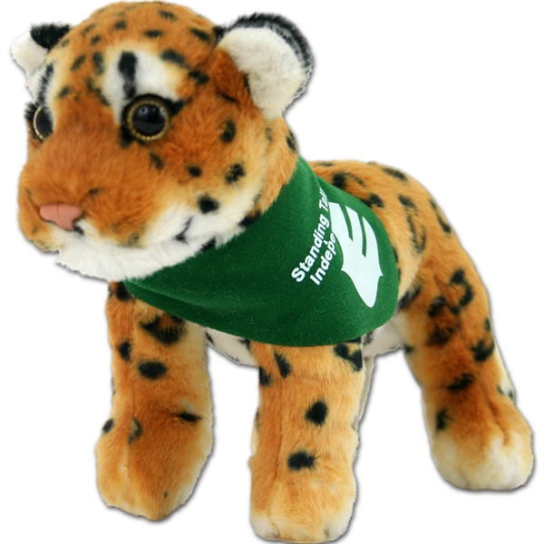 8" Jungle Animals Standing Brown Leopard - Image 1