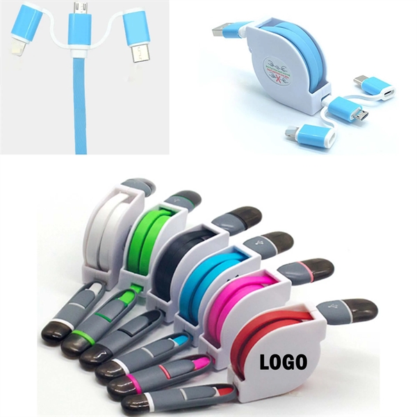3 In 1 Retractable USB Cable