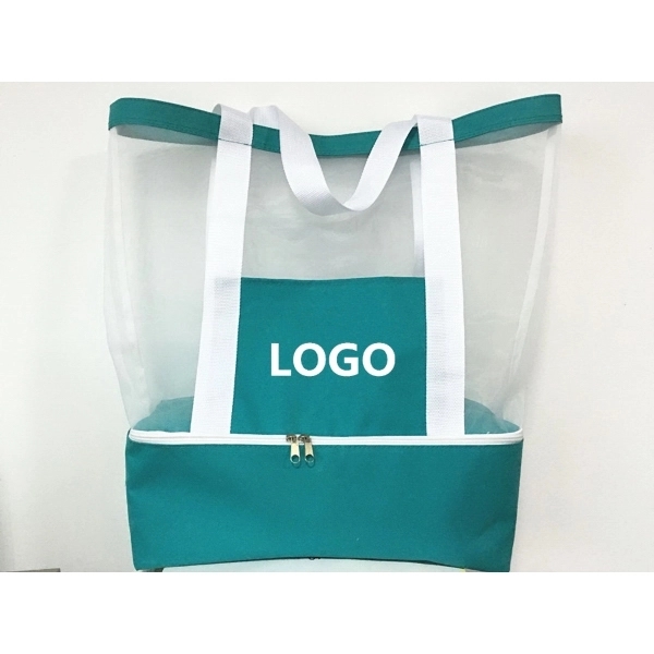 Beach Bag with Insulated Bottom, Cooler Tote Bag - Image 2