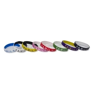 1/2" Rush Laser Debossed Silicone Wristbands 2 ply