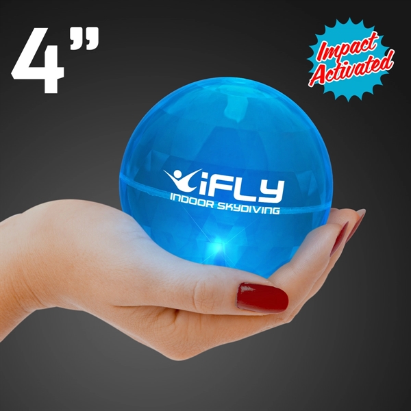 Super Sized Blue Air Bounce Balls with LEDs - Image 1