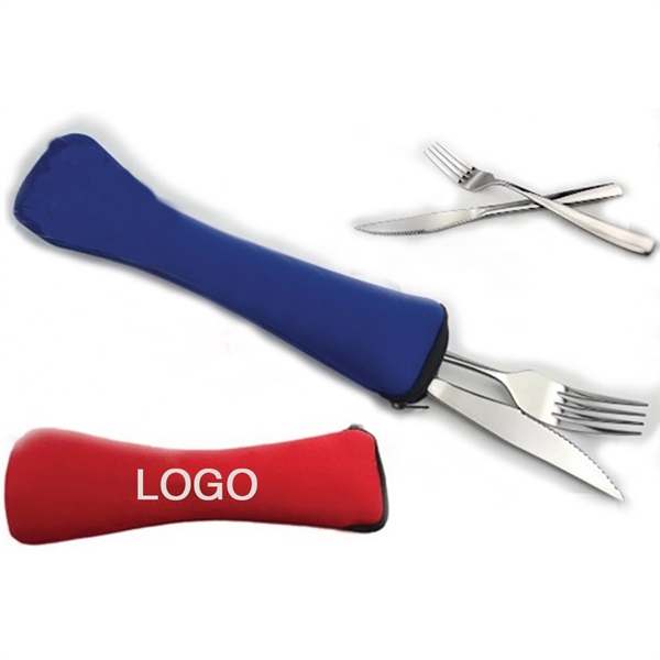 2 piece Cutlery Set, Knife & Fork Set, Portable Cutlery set