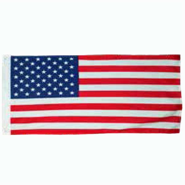Full Size Bright Printed Poly-Cotton USA Flag - Image 1