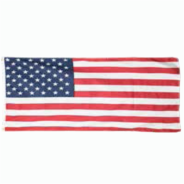 Full Size Bright Printed Poly-Cotton USA Flag - Image 2