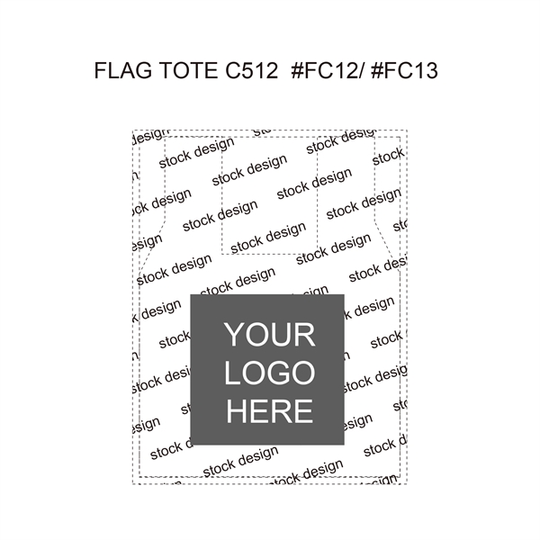 Flag Design Reuseable 14 x 18 inch Foldable Shopper Tote Bag - Image 2
