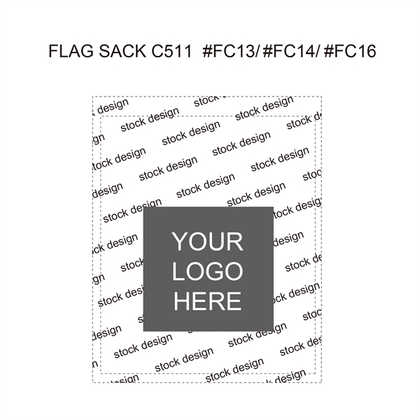 Flag Design 15 x 18 inch One-Side Fully Sublimated Back Sack - Image 2