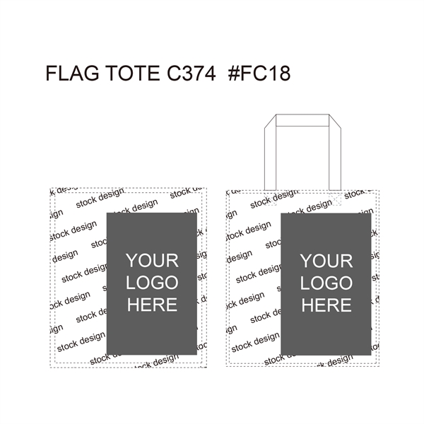 Flag Design 13 x 15 inch Small Quantity Custom Laminated Bag - Image 2
