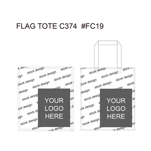Flag Design 13 x 15 inch Small Quantity Custom Laminated Bag - Image 3