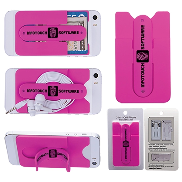 3-in-1 Cell Phone Card Holder w/Packaging - Image 5