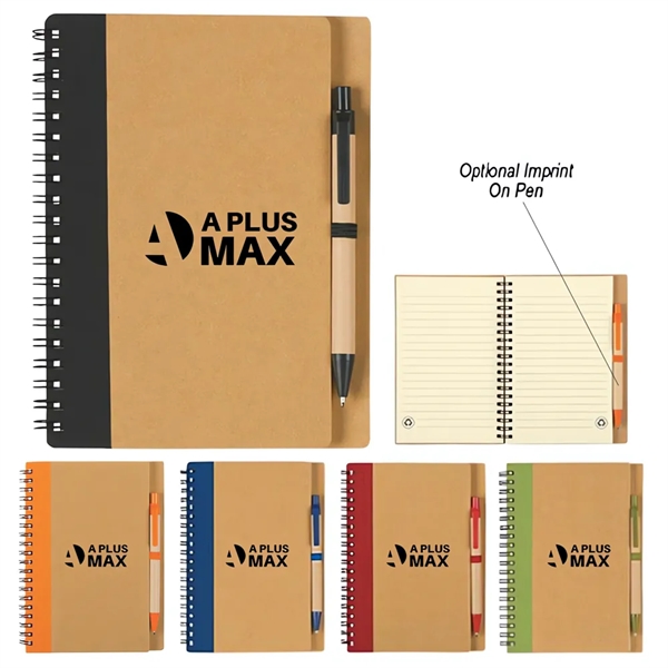 Recycled Coil Notebook With Ball Pen