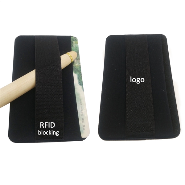 RFID Blocking Lycra Elastic Phone Wallet  with Handle