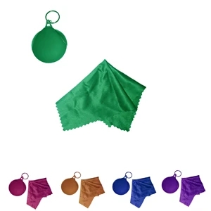 Microfiber Cleaning Cloth with Carrying Cover and Key Ring