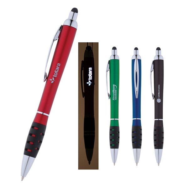 Marquis Click-Action Stylus Ballpoint w/ Backlit Logo - Image 1
